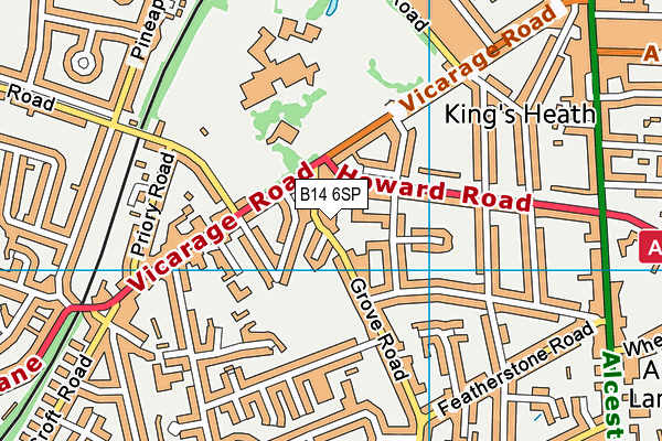 B14 6SP map - OS VectorMap District (Ordnance Survey) B14 6SP map - OS VectorMap District (Ordnance Survey)