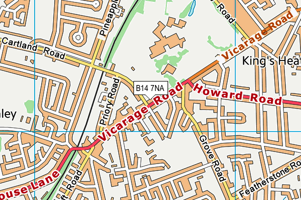 B14 7NA map - OS VectorMap District (Ordnance Survey) B14 7NA map - OS VectorMap District (Ordnance Survey)