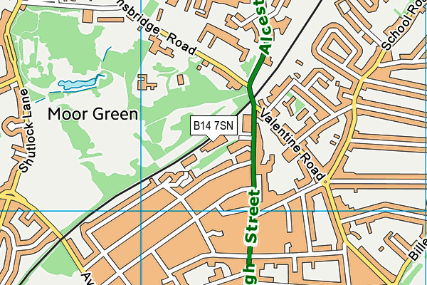 B14 7SN map - OS VectorMap District (Ordnance Survey) B14 7SN map - OS VectorMap District (Ordnance Survey)