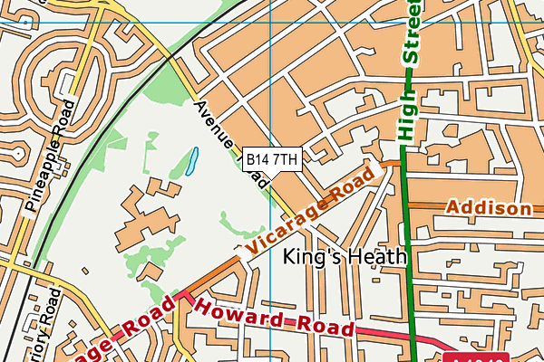 B14 7TH map - OS VectorMap District (Ordnance Survey) B14 7TH map - OS VectorMap District (Ordnance Survey)