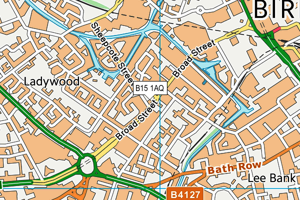 B15 1AQ map - OS VectorMap District (Ordnance Survey) B15 1AQ map - OS VectorMap District (Ordnance Survey)