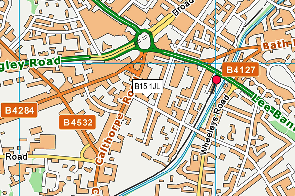 B15 1JL map - OS VectorMap District (Ordnance Survey) B15 1JL map - OS VectorMap District (Ordnance Survey)