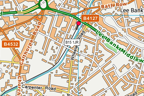 B15 1JR map - OS VectorMap District (Ordnance Survey) B15 1JR map - OS VectorMap District (Ordnance Survey)