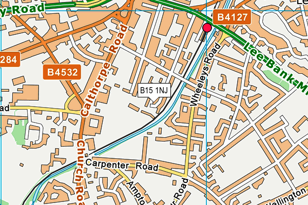B15 1NJ map - OS VectorMap District (Ordnance Survey) B15 1NJ map - OS VectorMap District (Ordnance Survey)