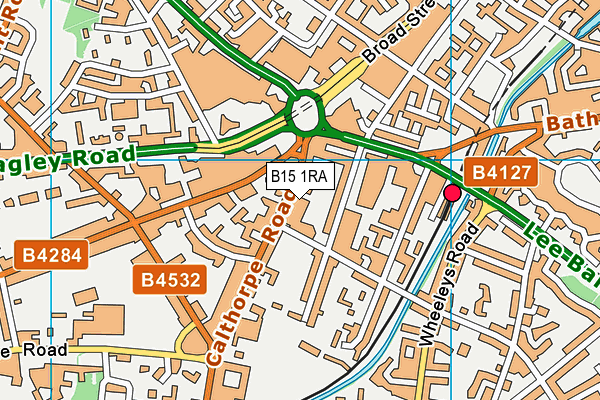 B15 1RA map - OS VectorMap District (Ordnance Survey) B15 1RA map - OS VectorMap District (Ordnance Survey)