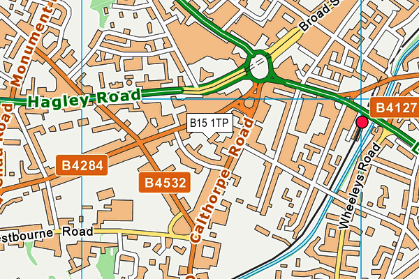B15 1TP map - OS VectorMap District (Ordnance Survey) B15 1TP map - OS VectorMap District (Ordnance Survey)
