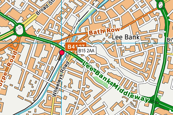 B15 2AA map - OS VectorMap District (Ordnance Survey) B15 2AA map - OS VectorMap District (Ordnance Survey)
