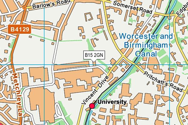 B15 2GN map - OS VectorMap District (Ordnance Survey) B15 2GN map - OS VectorMap District (Ordnance Survey)