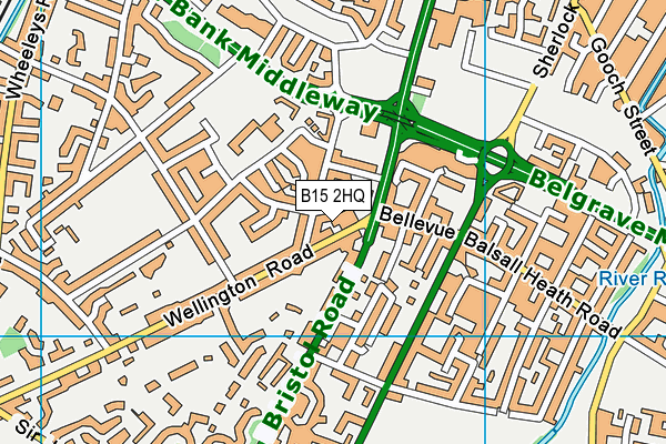 B15 2HQ map - OS VectorMap District (Ordnance Survey) B15 2HQ map - OS VectorMap District (Ordnance Survey)