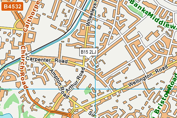B15 2LJ map - OS VectorMap District (Ordnance Survey) B15 2LJ map - OS VectorMap District (Ordnance Survey)