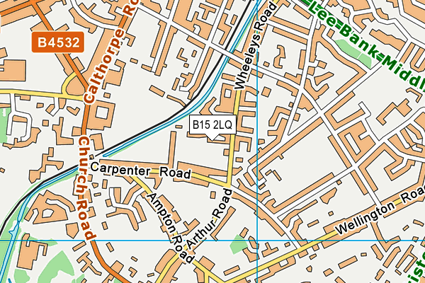 B15 2LQ map - OS VectorMap District (Ordnance Survey) B15 2LQ map - OS VectorMap District (Ordnance Survey)