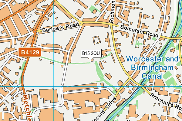 B15 2QU map - OS VectorMap District (Ordnance Survey) B15 2QU map - OS VectorMap District (Ordnance Survey)