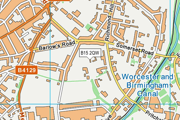 B15 2QW map - OS VectorMap District (Ordnance Survey) B15 2QW map - OS VectorMap District (Ordnance Survey)