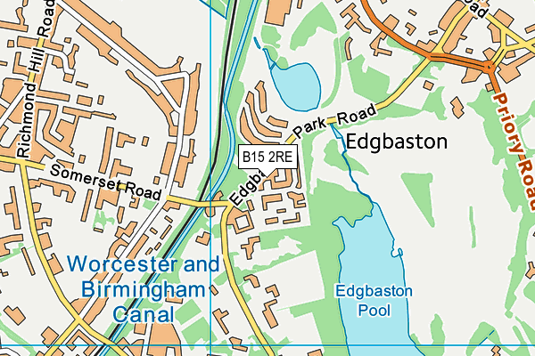 B15 2RE map - OS VectorMap District (Ordnance Survey) B15 2RE map - OS VectorMap District (Ordnance Survey)