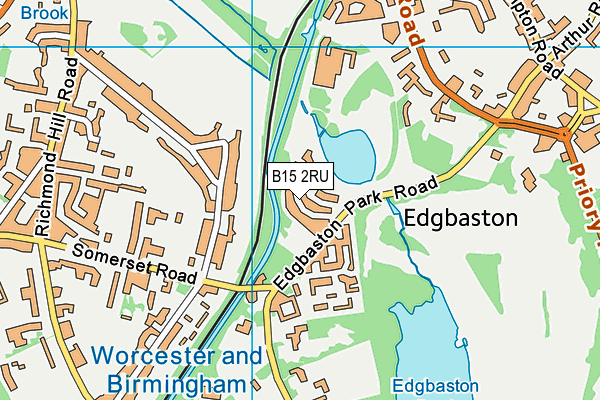 B15 2RU map - OS VectorMap District (Ordnance Survey) B15 2RU map - OS VectorMap District (Ordnance Survey)