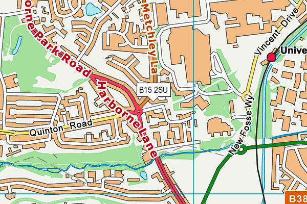 B15 2SU map - OS VectorMap District (Ordnance Survey) B15 2SU map - OS VectorMap District (Ordnance Survey)