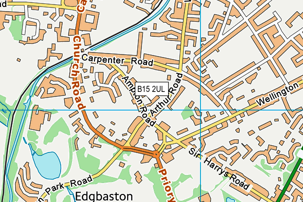 B15 2UL map - OS VectorMap District (Ordnance Survey) B15 2UL map - OS VectorMap District (Ordnance Survey)