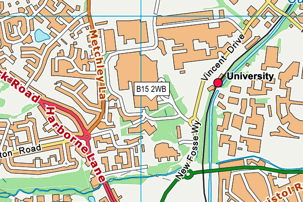 B15 2WB map - OS VectorMap District (Ordnance Survey) B15 2WB map - OS VectorMap District (Ordnance Survey)