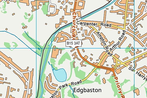 B15 3AT map - OS VectorMap District (Ordnance Survey) B15 3AT map - OS VectorMap District (Ordnance Survey)