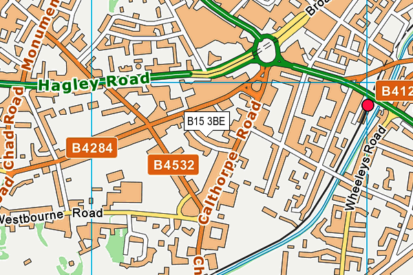 B15 3BE map - OS VectorMap District (Ordnance Survey) B15 3BE map - OS VectorMap District (Ordnance Survey)