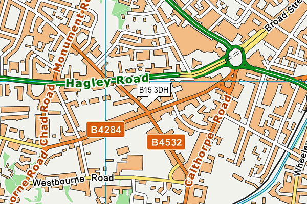 B15 3DH map - OS VectorMap District (Ordnance Survey) B15 3DH map - OS VectorMap District (Ordnance Survey)
