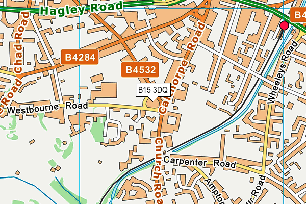 B15 3DQ map - OS VectorMap District (Ordnance Survey) B15 3DQ map - OS VectorMap District (Ordnance Survey)