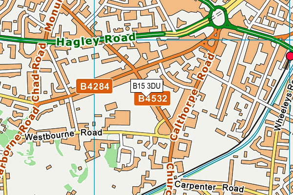 B15 3DU map - OS VectorMap District (Ordnance Survey) B15 3DU map - OS VectorMap District (Ordnance Survey)