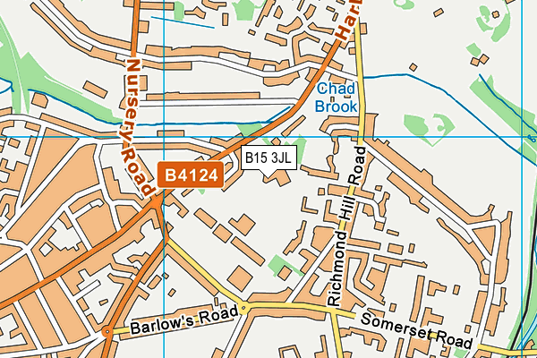 B15 3JL map - OS VectorMap District (Ordnance Survey) B15 3JL map - OS VectorMap District (Ordnance Survey)