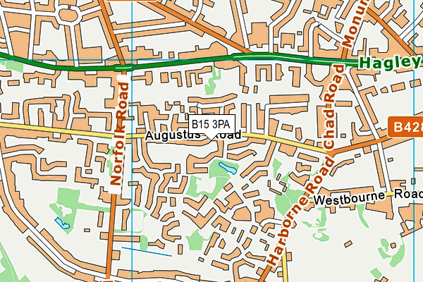 B15 3PA map - OS VectorMap District (Ordnance Survey) B15 3PA map - OS VectorMap District (Ordnance Survey)