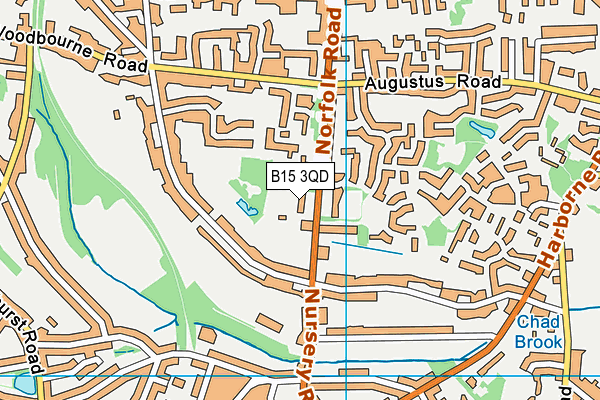 B15 3QD map - OS VectorMap District (Ordnance Survey) B15 3QD map - OS VectorMap District (Ordnance Survey)