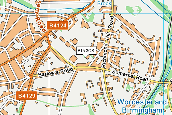 B15 3QS map - OS VectorMap District (Ordnance Survey) B15 3QS map - OS VectorMap District (Ordnance Survey)