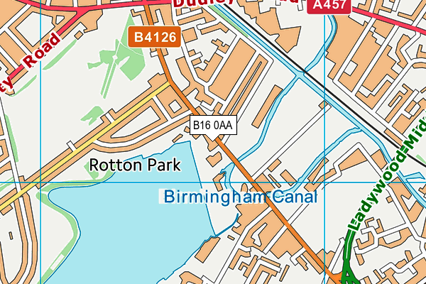 B16 0AA map - OS VectorMap District (Ordnance Survey) B16 0AA map - OS VectorMap District (Ordnance Survey)
