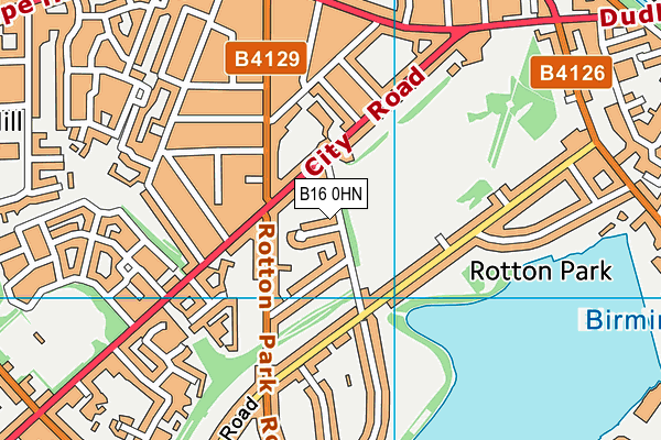 B16 0HN map - OS VectorMap District (Ordnance Survey) B16 0HN map - OS VectorMap District (Ordnance Survey)
