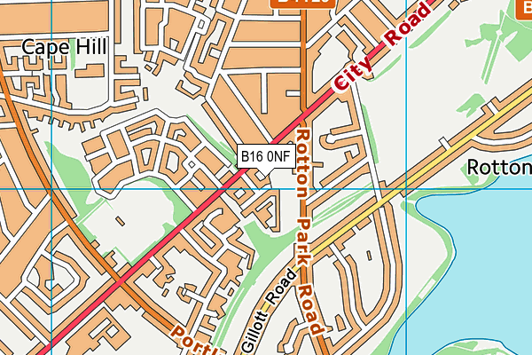 B16 0NF map - OS VectorMap District (Ordnance Survey) B16 0NF map - OS VectorMap District (Ordnance Survey)
