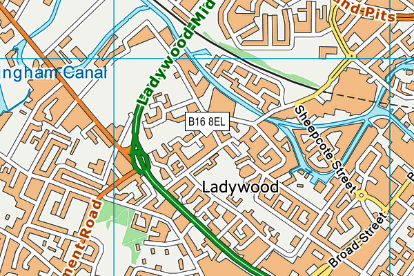 B16 8EL map - OS VectorMap District (Ordnance Survey) B16 8EL map - OS VectorMap District (Ordnance Survey)