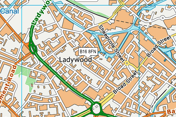 B16 8FN map - OS VectorMap District (Ordnance Survey) B16 8FN map - OS VectorMap District (Ordnance Survey)