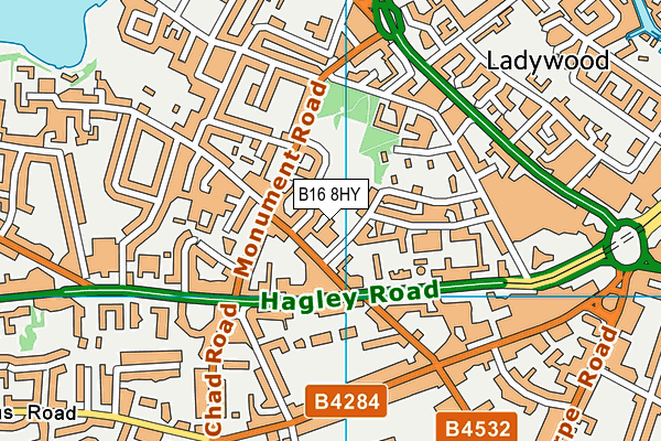B16 8HY map - OS VectorMap District (Ordnance Survey) B16 8HY map - OS VectorMap District (Ordnance Survey)