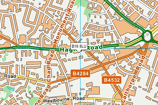 B16 8LU map - OS VectorMap District (Ordnance Survey) B16 8LU map - OS VectorMap District (Ordnance Survey)