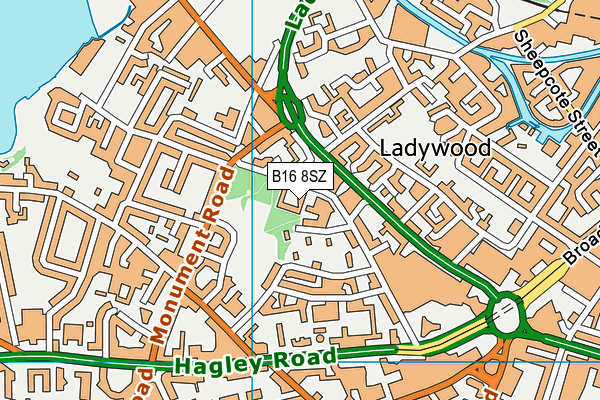 B16 8SZ map - OS VectorMap District (Ordnance Survey) B16 8SZ map - OS VectorMap District (Ordnance Survey)