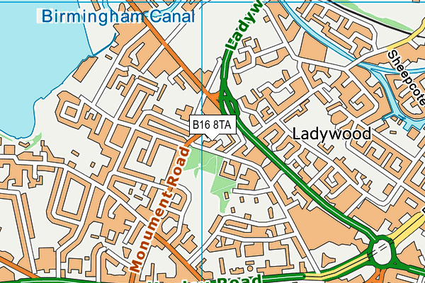B16 8TA map - OS VectorMap District (Ordnance Survey) B16 8TA map - OS VectorMap District (Ordnance Survey)