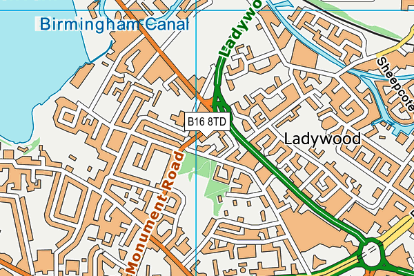 B16 8TD map - OS VectorMap District (Ordnance Survey) B16 8TD map - OS VectorMap District (Ordnance Survey)