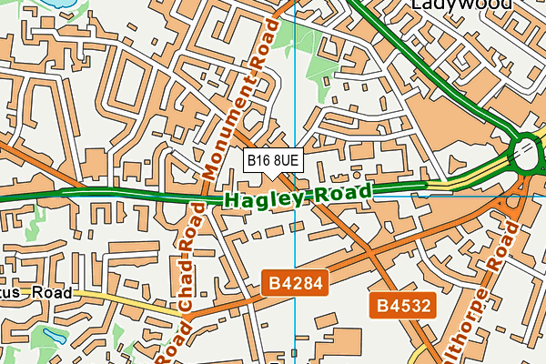 B16 8UE map - OS VectorMap District (Ordnance Survey) B16 8UE map - OS VectorMap District (Ordnance Survey)