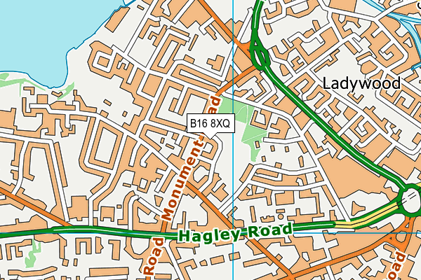 B16 8XQ map - OS VectorMap District (Ordnance Survey) B16 8XQ map - OS VectorMap District (Ordnance Survey)