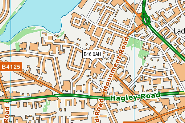 B16 9AH map - OS VectorMap District (Ordnance Survey) B16 9AH map - OS VectorMap District (Ordnance Survey)