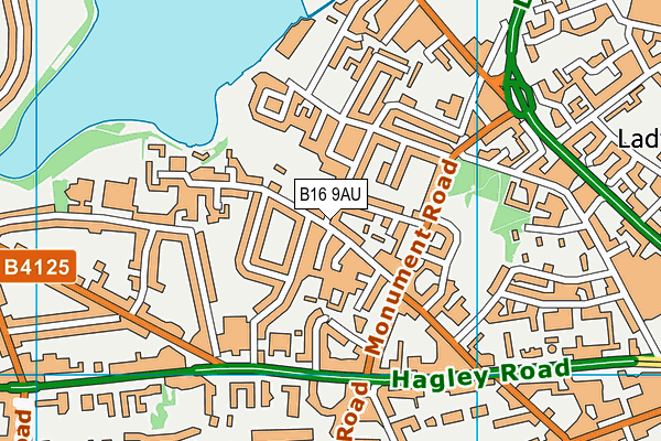 B16 9AU map - OS VectorMap District (Ordnance Survey) B16 9AU map - OS VectorMap District (Ordnance Survey)
