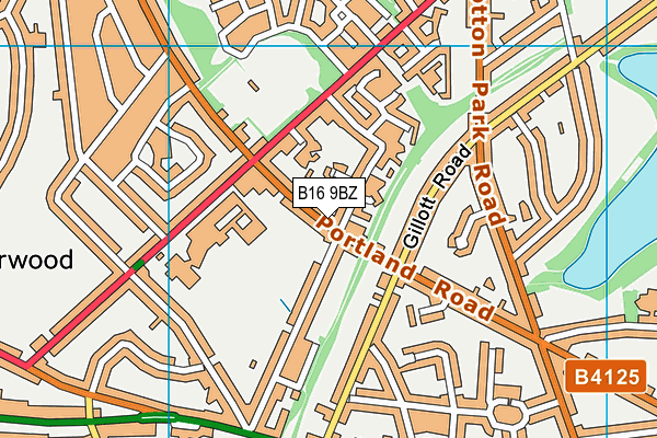 B16 9BZ map - OS VectorMap District (Ordnance Survey) B16 9BZ map - OS VectorMap District (Ordnance Survey)