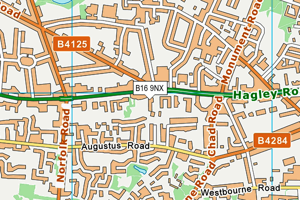 B16 9NX map - OS VectorMap District (Ordnance Survey) B16 9NX map - OS VectorMap District (Ordnance Survey)