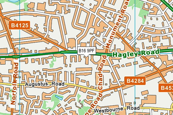 B16 9PF map - OS VectorMap District (Ordnance Survey) B16 9PF map - OS VectorMap District (Ordnance Survey)