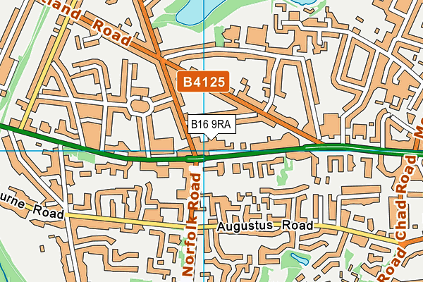 B16 9RA map - OS VectorMap District (Ordnance Survey) B16 9RA map - OS VectorMap District (Ordnance Survey)