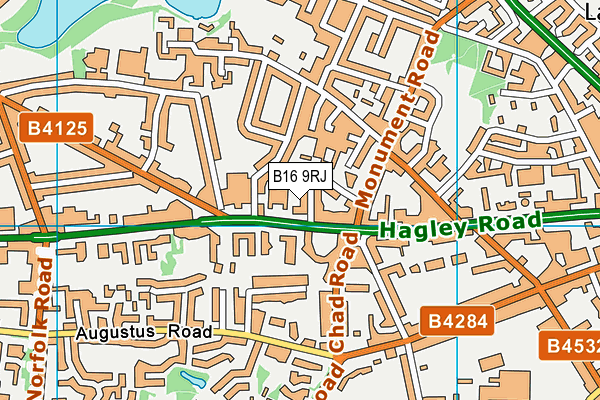 B16 9RJ map - OS VectorMap District (Ordnance Survey) B16 9RJ map - OS VectorMap District (Ordnance Survey)